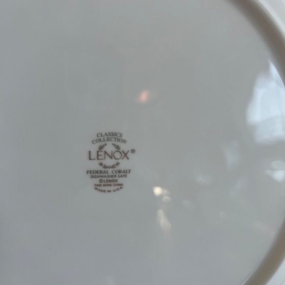 Vintage Lenox Federal Cobalt Blue & Gold Dinner Plate - Made in USA - 10.75" - Picture 11 of 11